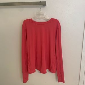 pink long sleeve lululemon shirt